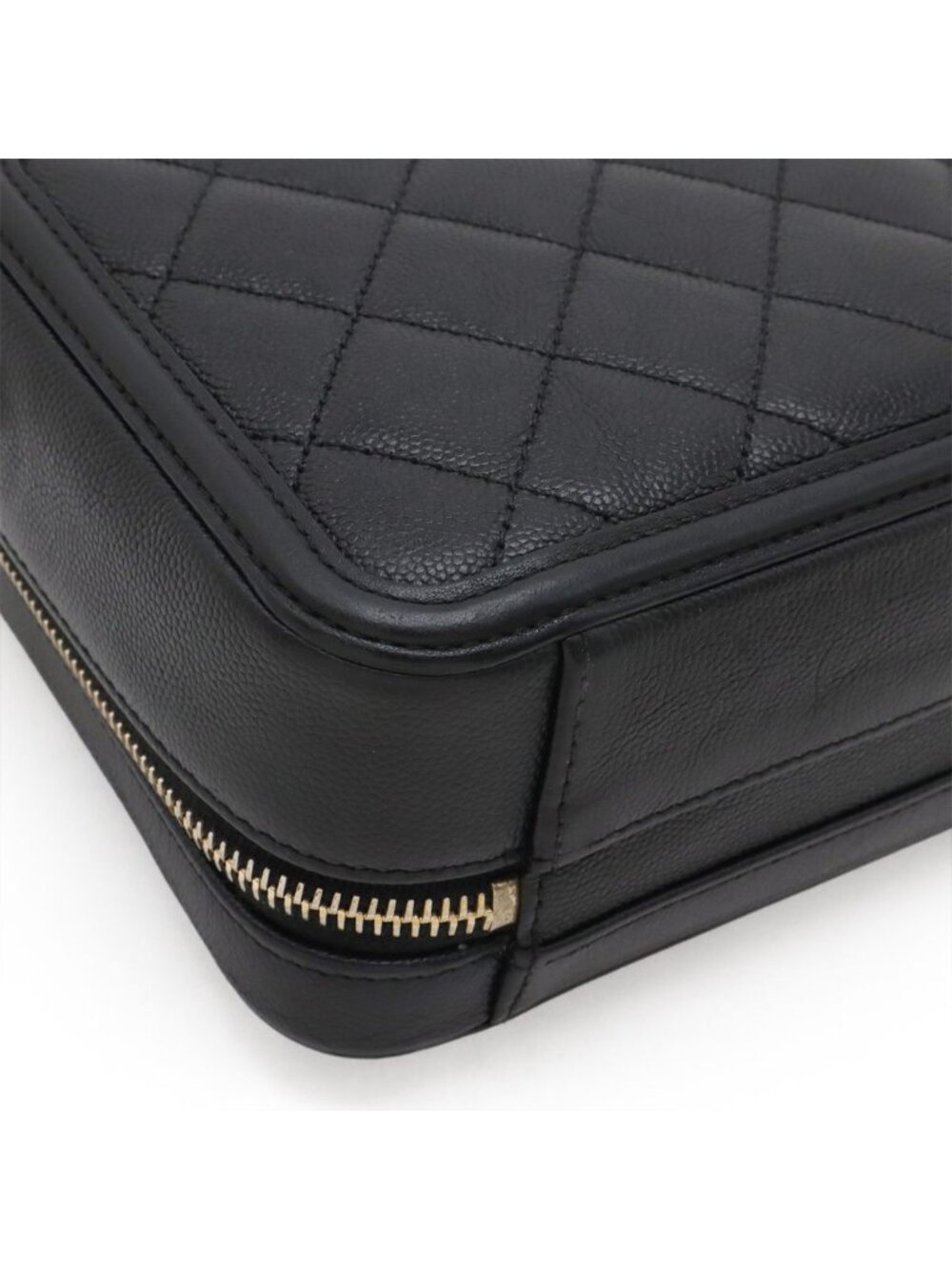 Chanel CC Filigree Small Vanity 2-Way Chain Shoulder Bag Caviar Leather Black - Picture 3 of 9